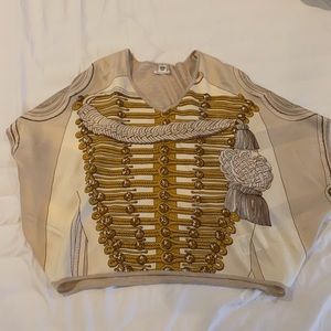 Hermes Brandebourg Pullover Silk Cashmere Twillane in Size 34 (Women).